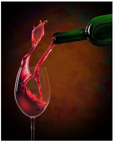 Wine Painting on canvas