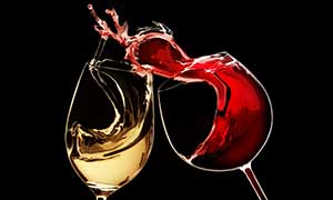 two glasses of wine painting 