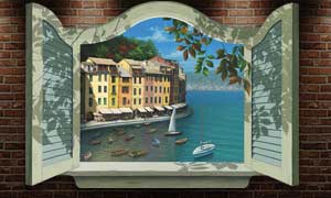 two glasses of wine painting 