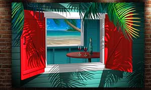 two glasses of wine painting 